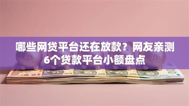 哪些网贷平台还在放款?网友亲测6个贷款平台小额盘点 哪些网贷平台还在放款?网友亲测6个贷款平台小额盘点