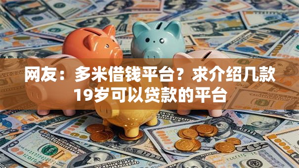 网友：多米借钱平台？求介绍几款19岁可以贷款的平台