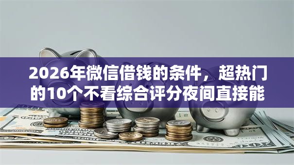 2026年微信借钱的条件，超热门的10个不看综合评分夜间直接能下款又正规的平台推荐