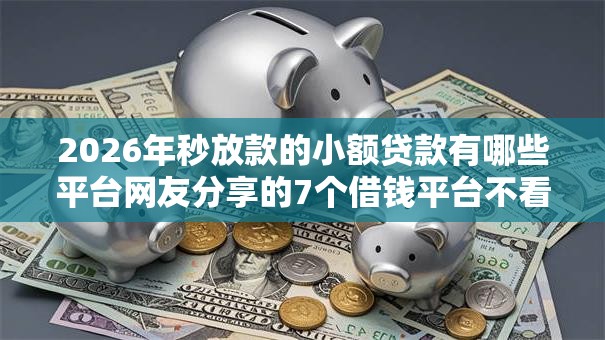2026年秒放款的小额贷款有哪些平台网友分享的7个借钱平台不看征信容易通过的口子我觉得不错！
