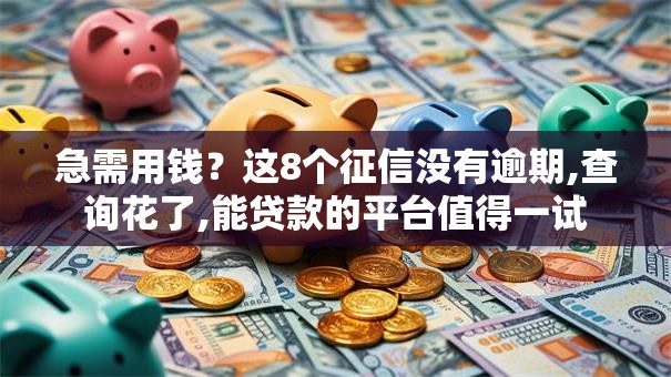 急需用钱？这8个征信没有逾期,查询花了,能贷款的平台值得一试