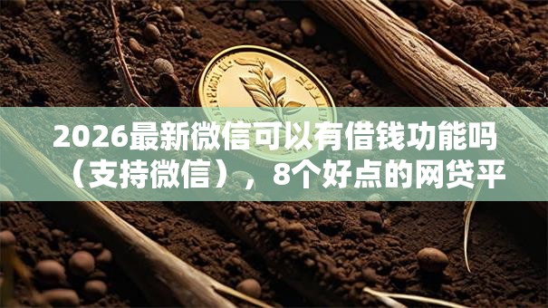 2026最新微信可以有借钱功能吗（支持微信），8个好点的网贷平台无私分享