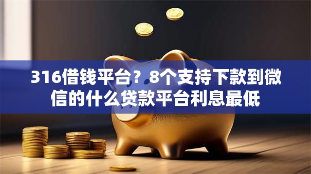 316借钱平台?8个支持下款到微信的什么贷款平台利息最低 316借钱平台?8个支持下款到微信的什么贷款平台利息最低
