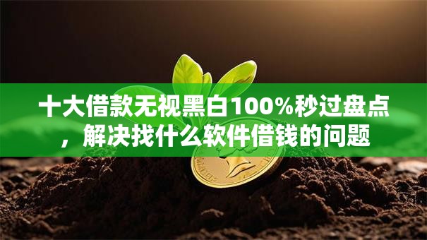 十大借款无视黑白100%秒过盘点，解决找什么软件借钱的问题
