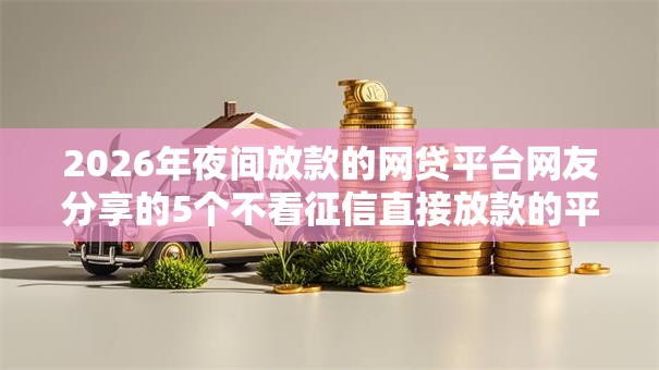 2026年夜间放款的网贷平台网友分享的5个不看征信直接放款的平台我觉得不错！