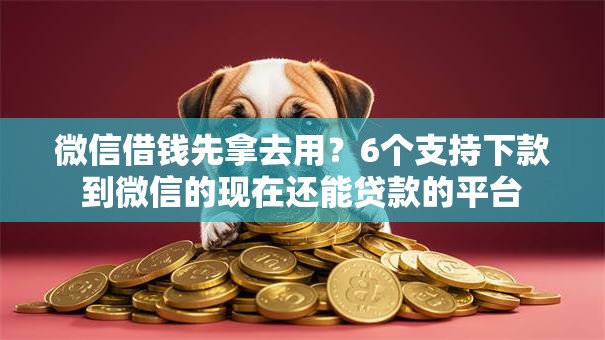 微信借钱先拿去用?6个支持下款到微信的现在还能贷款的平台 微信借钱先拿去用?6个支持下款到微信的现在还能贷款的平台