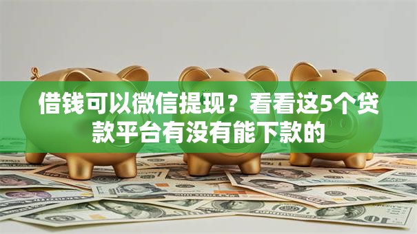借钱可以微信提现?看看这5个贷款平台有没有能下款的 借钱可以微信提现?看看这5个贷款平台有没有能下款的