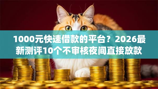 1000元快速借款的平台？2026最新测评10个不审核夜间直接放款的网贷app