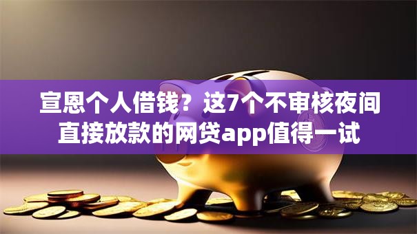 宣恩个人借钱？这7个不审核夜间直接放款的网贷app值得一试