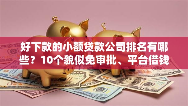 好下款的小额贷款公司排名有哪些？10个貌似免审批、平台借钱不查征信合集