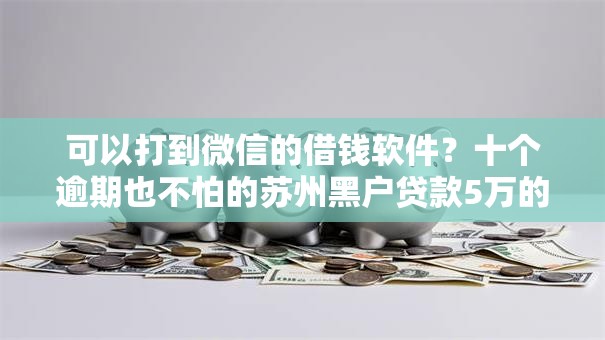 可以打到微信的借钱软件?十个逾期也不怕的苏州黑户贷款5万的口子 可以打到微信的借钱软件?十个逾期也不怕的苏州黑户贷款5万的口子