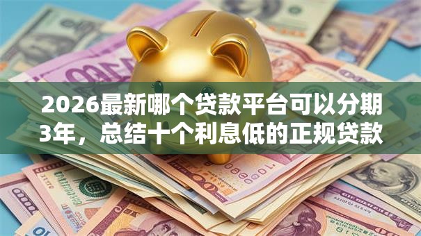 2026最新哪个贷款平台可以分期3年，总结十个利息低的正规贷款平台！