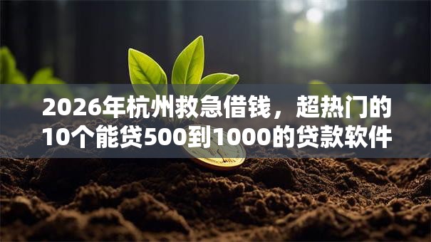 2026年杭州救急借钱,超热门的10个能贷500到1000的贷款软件推荐 2026年杭州救急借钱,超热门的10个能贷500到1000的贷款软件推荐