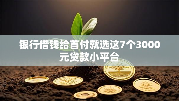 银行借钱给首付就选这7个3000元贷款小平台