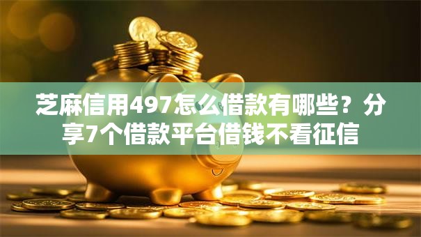 芝麻信用497怎么借款有哪些？分享7个借款平台借钱不看征信