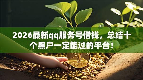 2026最新qq服务号借钱，总结十个黑户一定能过的平台！