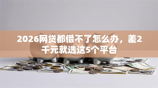 2026网贷都借不了怎么办，差2千元就选这5个平台