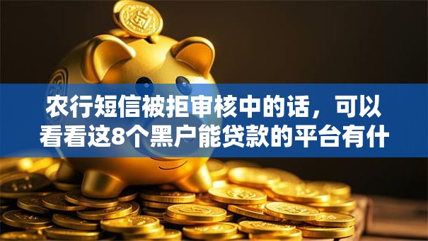 农行短信被拒审核中的话，可以看看这8个黑户能贷款的平台有什么