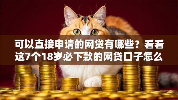 可以直接申请的网贷有哪些？看看这7个18岁必下款的网贷口子怎么样