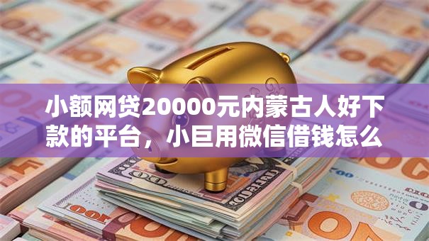 小额网贷20000元内蒙古人好下款的平台，小巨用微信借钱怎么借的6个平台介绍