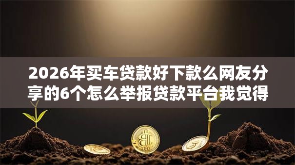 2026年买车贷款好下款么网友分享的6个怎么举报贷款平台我觉得不错！
