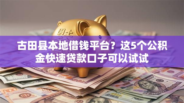 古田县本地借钱平台？这5个公积金快速贷款口子可以试试