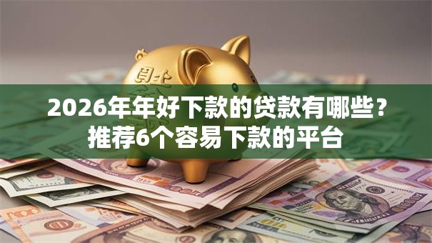 2026年年好下款的贷款有哪些？推荐6个容易下款的平台
