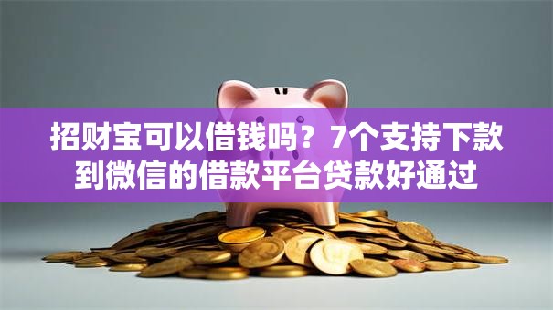 招财宝可以借钱吗？7个支持下款到微信的借款平台贷款好通过