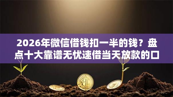 2026年微信借钱扣一半的钱？盘点十大靠谱无忧速借当天放款的口子