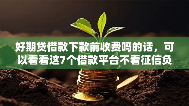好期贷借款下款前收费吗的话，可以看看这7个借款平台不看征信负债