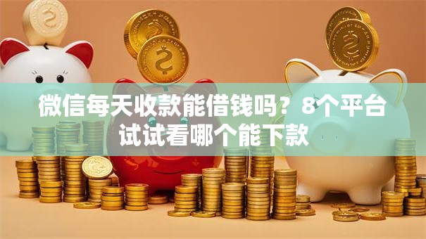 微信每天收款能借钱吗？8个平台试试看哪个能下款