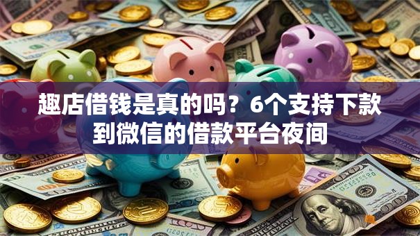 趣店借钱是真的吗？6个支持下款到微信的借款平台夜间