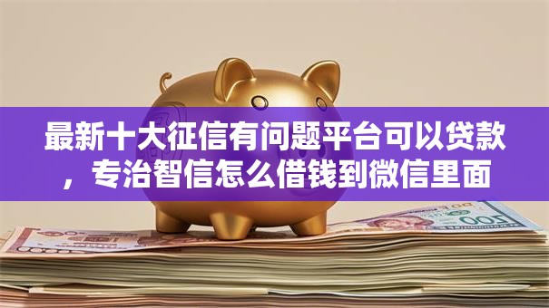 最新十大征信有问题平台可以贷款，专治智信怎么借钱到微信里面