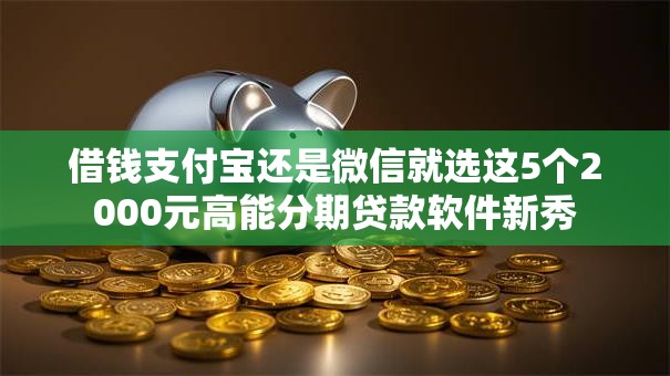 借钱支付宝还是微信就选这5个2000元高能分期贷款软件新秀