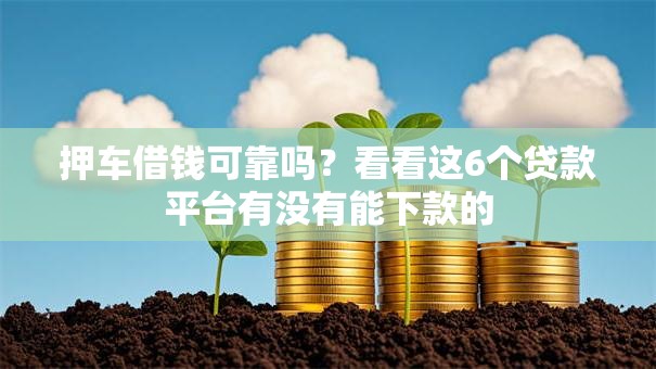 押车借钱可靠吗？看看这6个贷款平台有没有能下款的