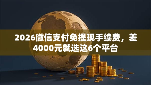 2026微信支付免提现手续费，差4000元就选这6个平台