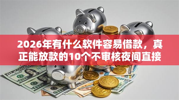 2026年有什么软件容易借款，真正能放款的10个不审核夜间直接放款的网贷平台推荐