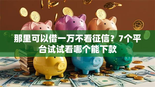 那里可以借一万不看征信？7个平台试试看哪个能下款