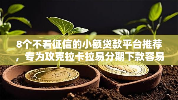 8个不看征信的小额贷款平台推荐，专为攻克拉卡拉易分期下款容易吗难题