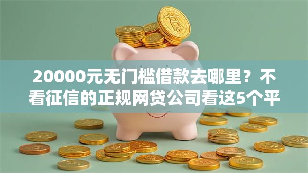 20000元无门槛借款去哪里？不看征信的正规网贷公司看这5个平台