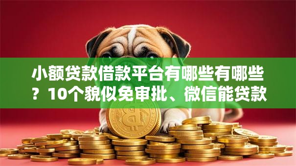 小额贷款借款平台有哪些有哪些？10个貌似免审批、微信能贷款的平台合集