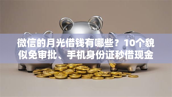 微信的月光借钱有哪些？10个貌似免审批、手机身份证秒借现金的口子合集