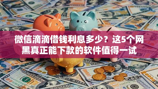 微信滴滴借钱利息多少？这5个网黑真正能下款的软件值得一试