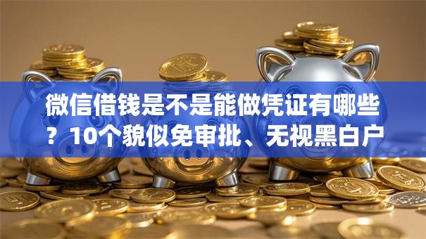 微信借钱是不是能做凭证有哪些？10个貌似免审批、无视黑白户秒下款口子app合集