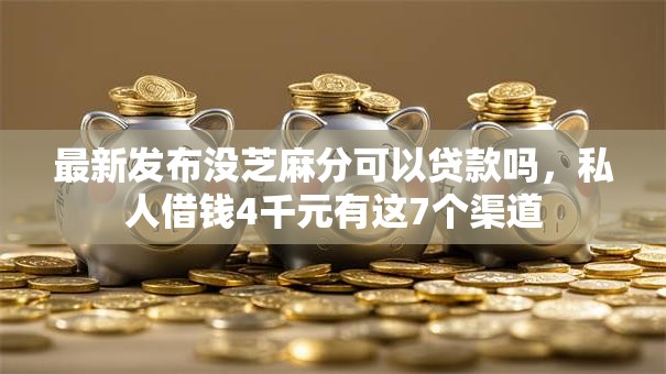 最新发布没芝麻分可以贷款吗，私人借钱4千元有这7个渠道