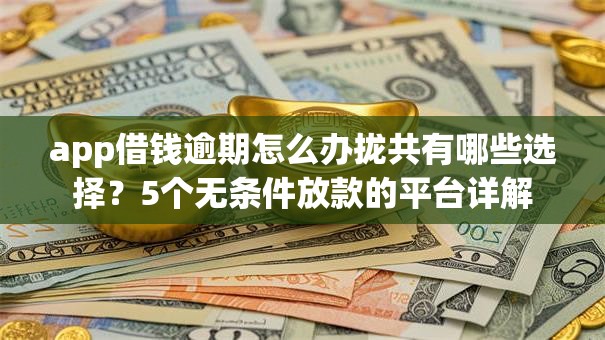 app借钱逾期怎么办拢共有哪些选择？5个无条件放款的平台详解