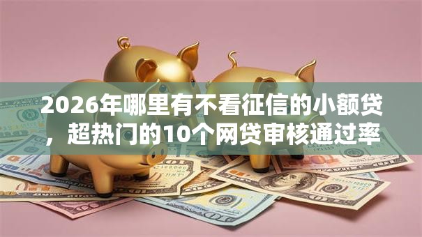 2026年哪里有不看征信的小额贷，超热门的10个网贷审核通过率高的平台推荐