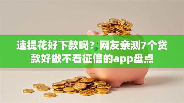 速提花好下款吗？网友亲测7个贷款好做不看征信的app盘点