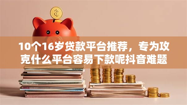 10个16岁贷款平台推荐，专为攻克什么平台容易下款呢抖音难题