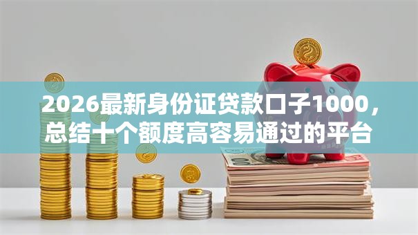 2026最新身份证贷款口子1000，总结十个额度高容易通过的平台！
